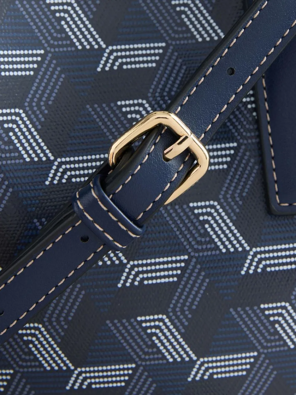 New Next Navy Geometric Print Cross-Body Bag