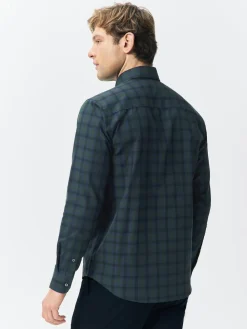 Discount Next Long Sleeve Oxford Shirts 2 Pack Navy/ Green Blackwatch Check