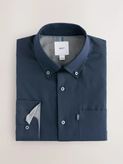 Discount Next Long Sleeve Oxford Shirts 2 Pack Navy/ Green Blackwatch Check