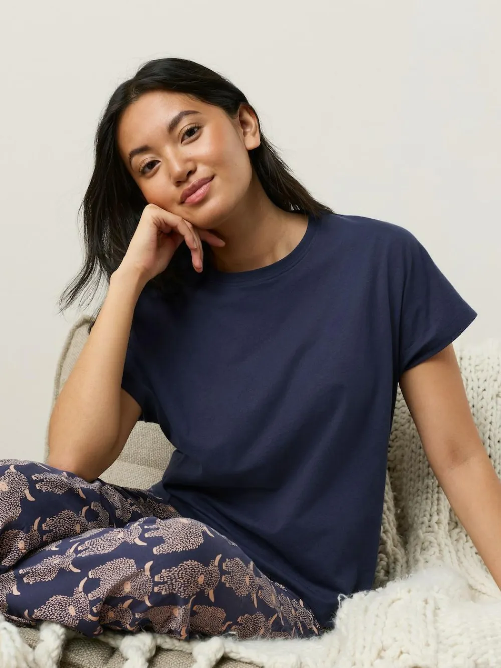 Hot Next Navy Hamish The Highland Cow Short Sleeve Pyjamas