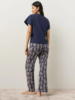 Hot Next Navy Hamish The Highland Cow Short Sleeve Pyjamas