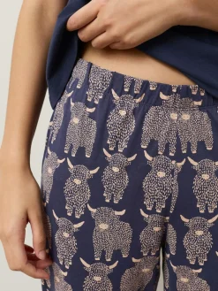 Hot Next Navy Hamish The Highland Cow Short Sleeve Pyjamas