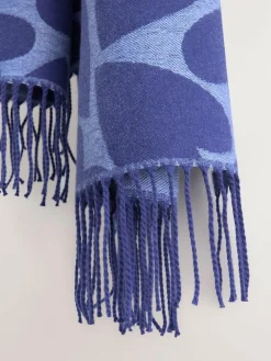 Next Navy Heart Print Midweight Scarf^Women Hats, Gloves & Scarves|Hats, Gloves & Scarves