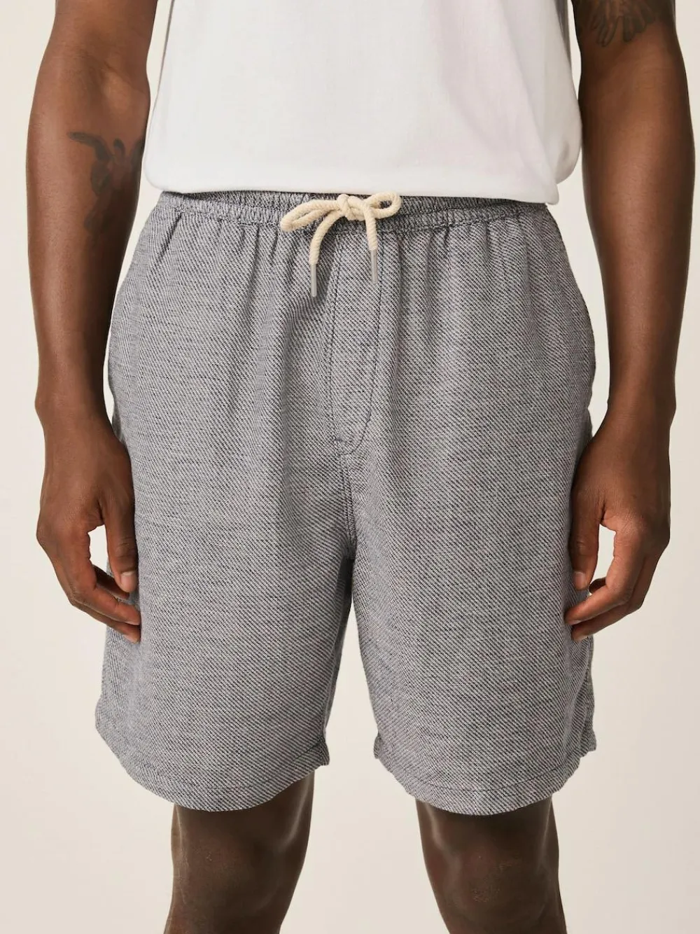 Next Linen Blend Elasticated Waist Shorts^ Shorts