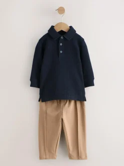 Next Long Sleeve Polo Shirt And Joggers Set (3mths-7yrs)^BOY Sweat Pants