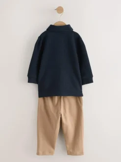 Next Long Sleeve Polo Shirt And Joggers Set (3mths-7yrs)^BOY Sweat Pants