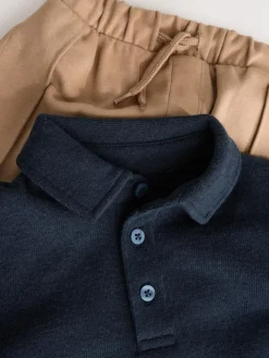 Next Long Sleeve Polo Shirt And Joggers Set (3mths-7yrs)^BOY Sweat Pants