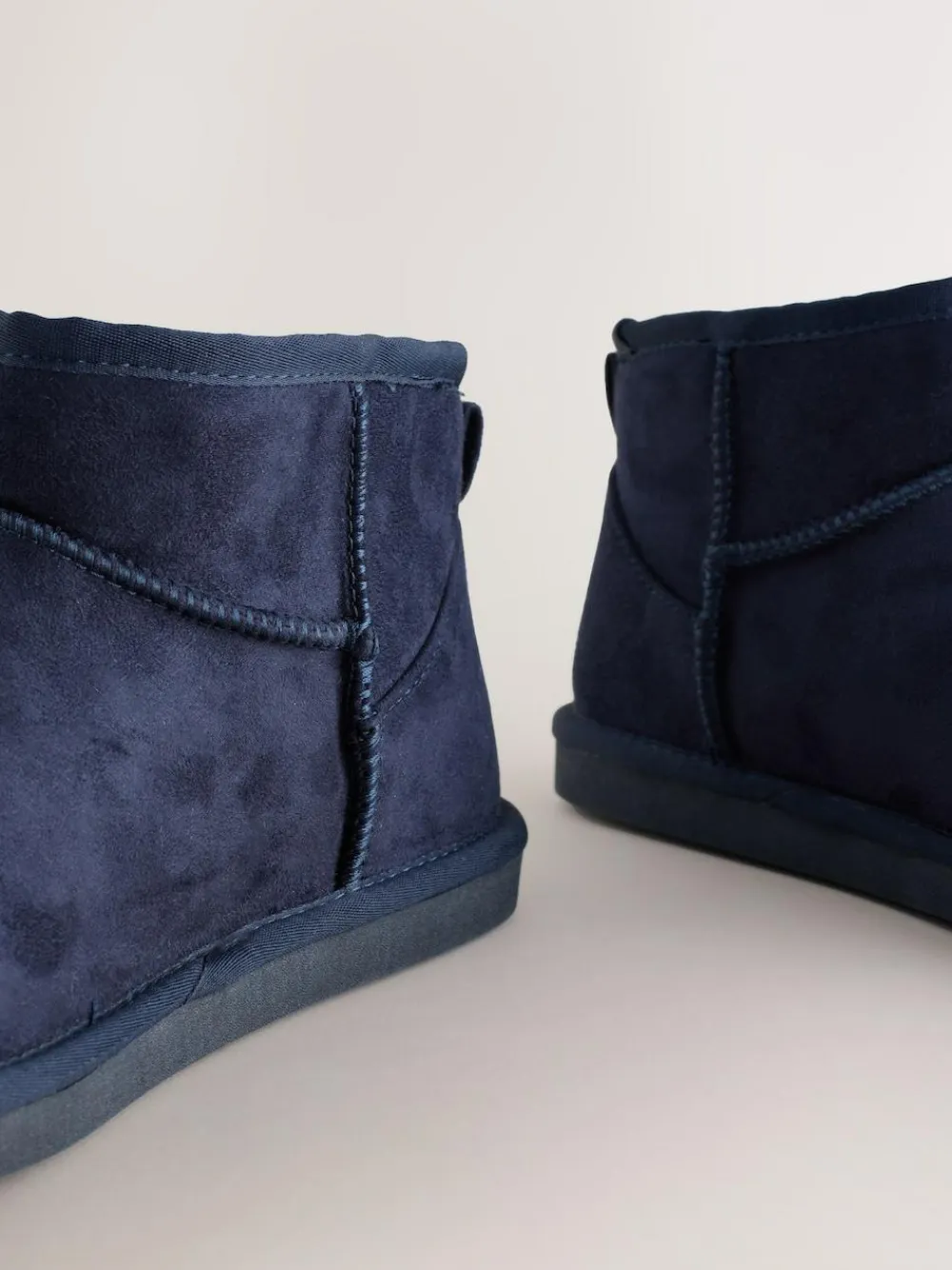 Hot Next Microsuede Boot Slippers Navy