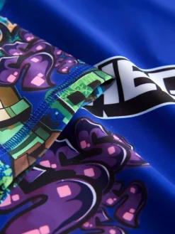 Next Navy Minecraft Rash Vest (3-16yrs)^BOY Swimwear