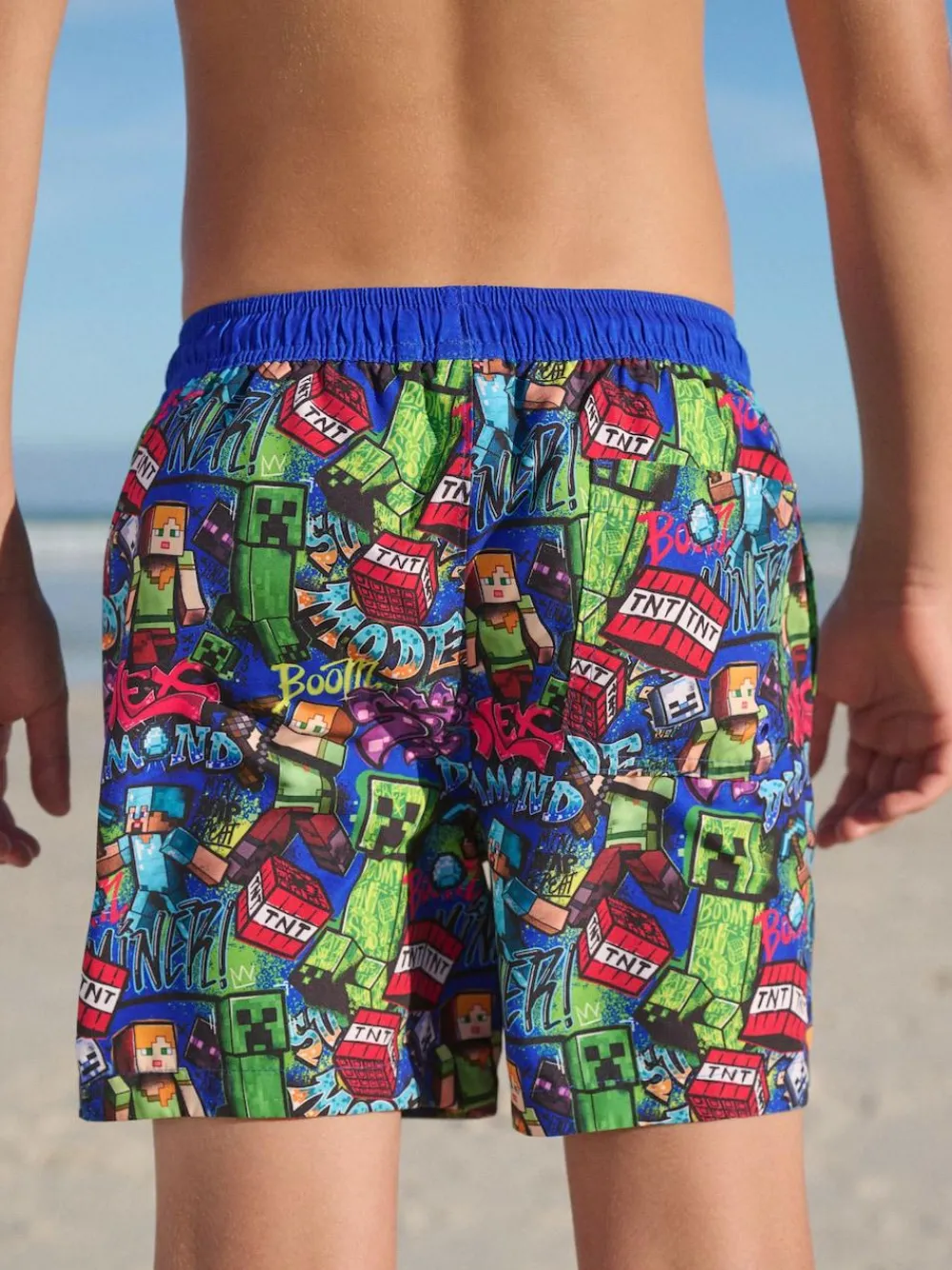 Outlet Next Navy Minecraft Swim Shorts (3-16yrs)