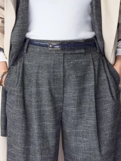 Discount Next N. Premium Skinny Made In Italy Leather Belt Navy