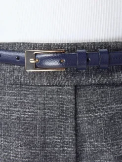 Discount Next N. Premium Skinny Made In Italy Leather Belt Navy