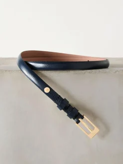 Discount Next N. Premium Skinny Made In Italy Leather Belt Navy