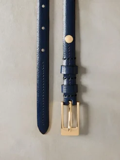 Discount Next N. Premium Skinny Made In Italy Leather Belt Navy