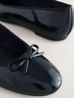 Next Extra Wide Fit Round Toe Ballerina Shoes^Women Flats