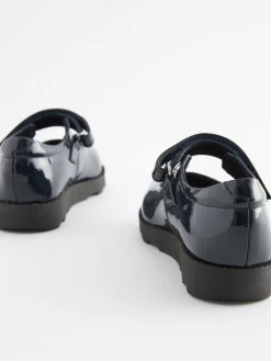 Best Next Junior School Mary Jane Shoes Navy Patent