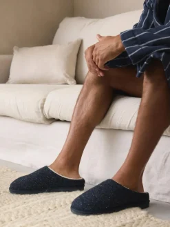 Outlet Next Navy Patterned Slippers