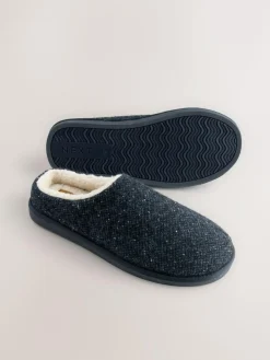 Outlet Next Navy Patterned Slippers