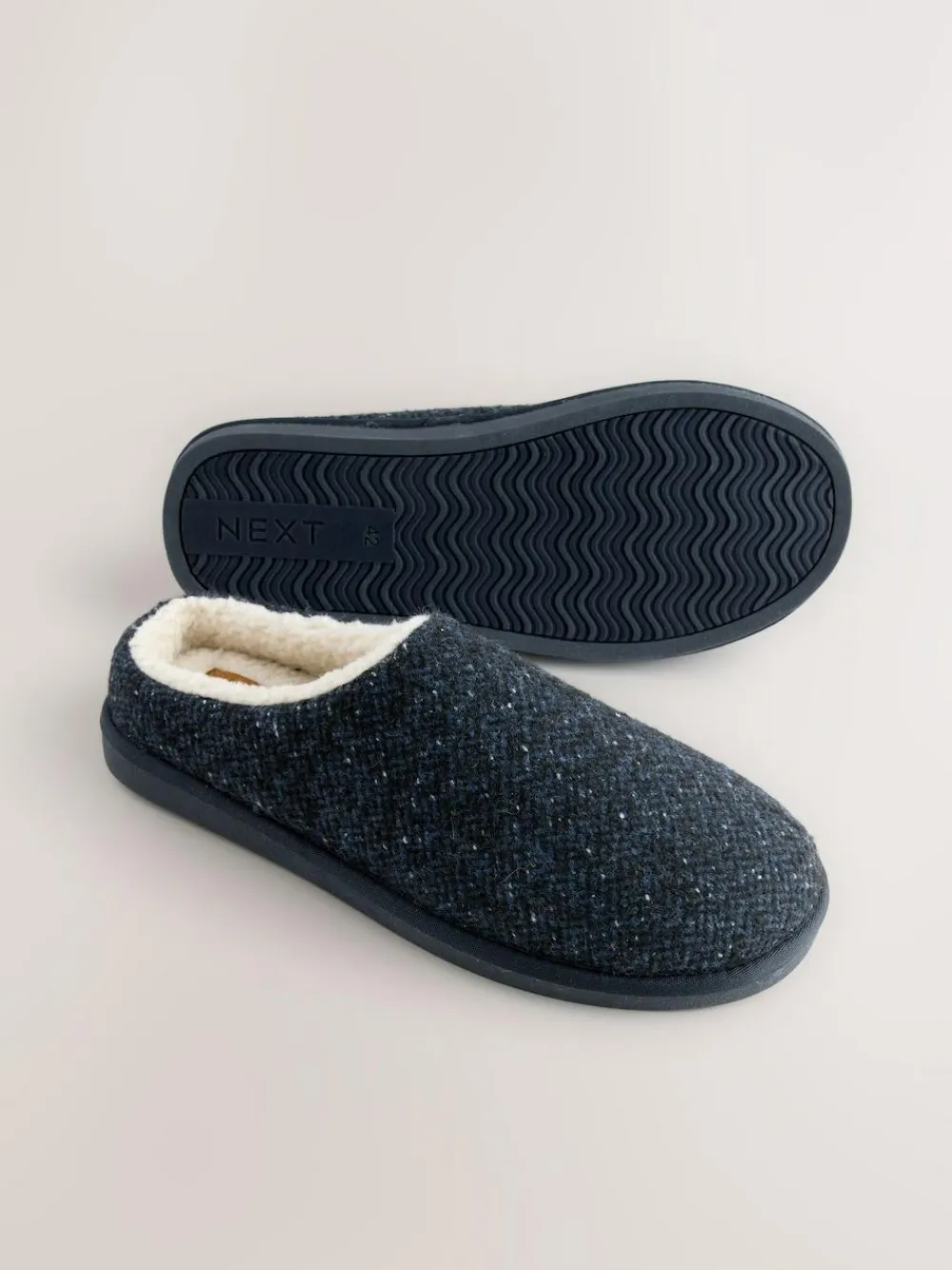 Outlet Next Navy Patterned Slippers