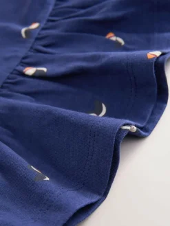 Next Navy Puffin Short Sleeve Peplum T-Shirt (3mths-7yrs)^ T-Shirts