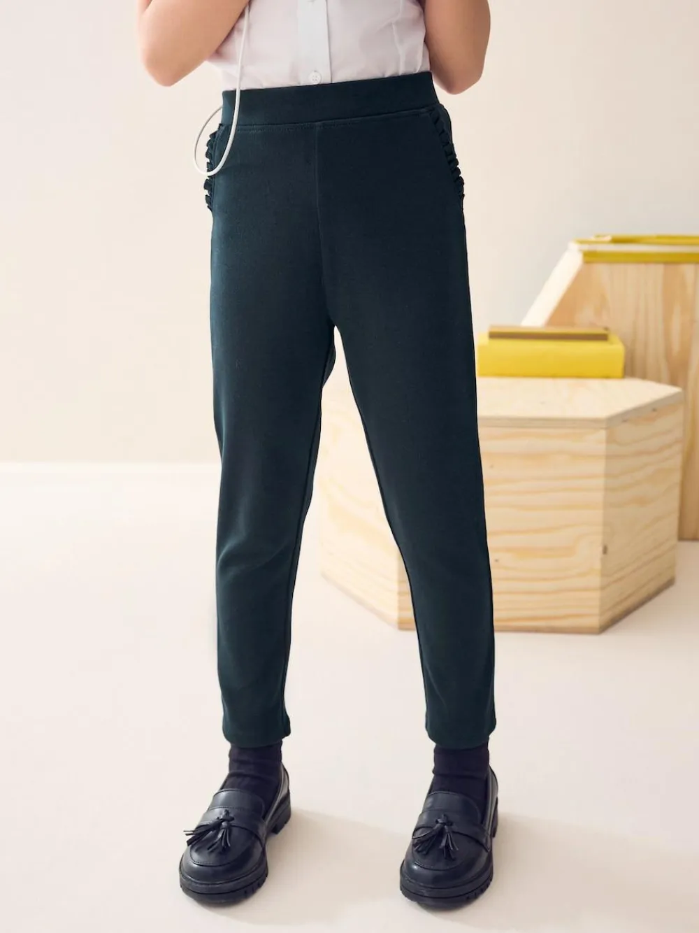 Next Pull-On Cotton Rich Stretch School Trousers (3-16yrs)^ Pants & Leggings|Pants & Leggings