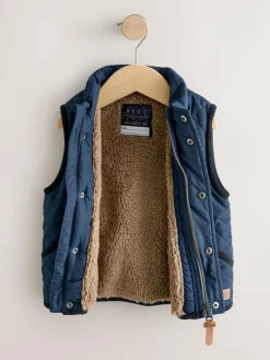 Next Navy Quilted Gilet (3mths-7yrs)^BOY Coats, Jackets & Pramsuits|Coats, Jackets & Pramsuits