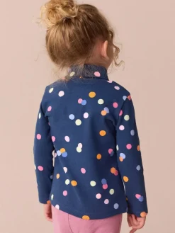 Discount Next Navy Rainbow Spot Long Sleeve Roll Neck Top (3mths-7yrs)