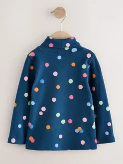 Discount Next Navy Rainbow Spot Long Sleeve Roll Neck Top (3mths-7yrs)