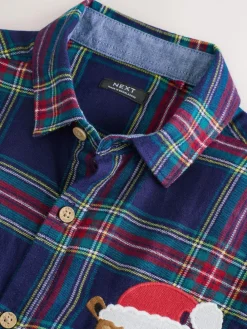 Next Long Sleeve Christmas Check Shirt (3mths-10yrs)^BOY Suits & Vest