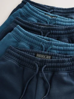 New Next Regular Fit Basic Joggers 5 Pack (3-16yrs) Navy