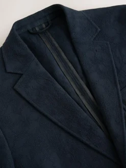 Best Next Navy Regular Fit Nova Fides Italian Fabric Crochet Pattern Suit Jacket