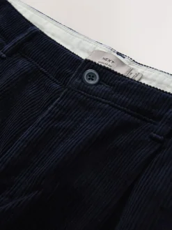 Next Regular Tapered Fit Corduroy Single Pleated Trousers^ Pants & Chinos