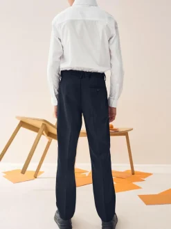 Next Regular Waist School Pleat Front Trousers (3-17yrs)^BOY Pants & Chinos|Tznius Pants