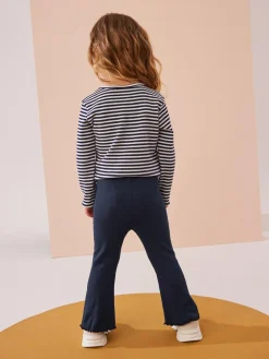 Next Navy Rib Flare Leggings (3mths-7yrs)^ Pants & Leggings|Pants & Leggings