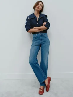 Hot Next Sailor Collar Cardigan Navy