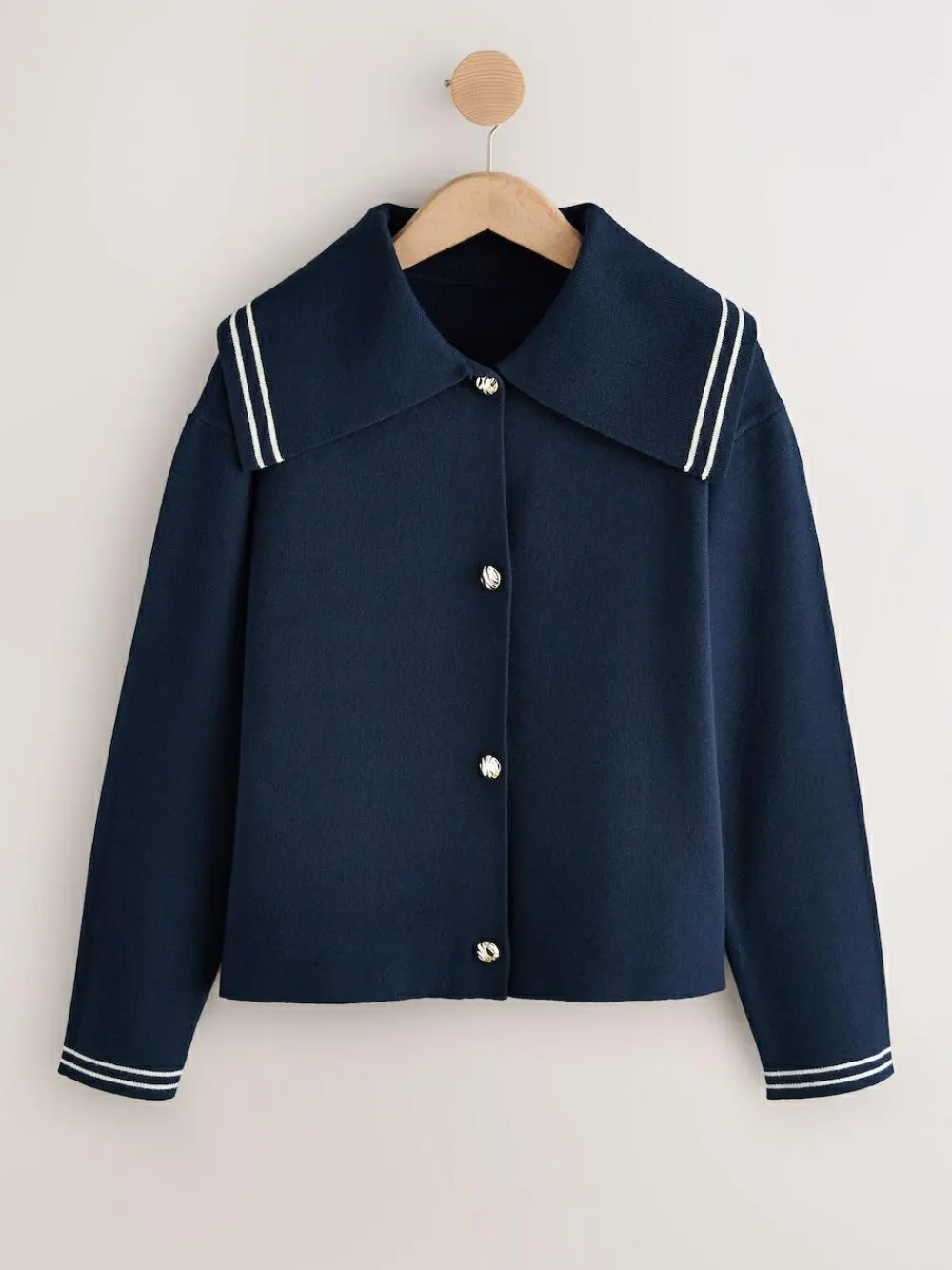 Hot Next Sailor Collar Cardigan Navy