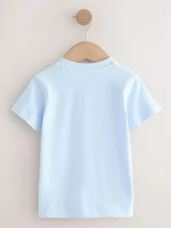 Best Next Short Sleeve Appliqué T-Shirts 3 Pack (3mths-7yrs) Navy Sea Animal