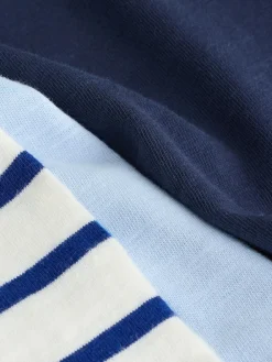 Best Next Short Sleeve Appliqué T-Shirts 3 Pack (3mths-7yrs) Navy Sea Animal