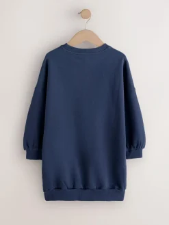 Outlet Next Navy Sequin Heart Jumper Dress (3-16yrs)