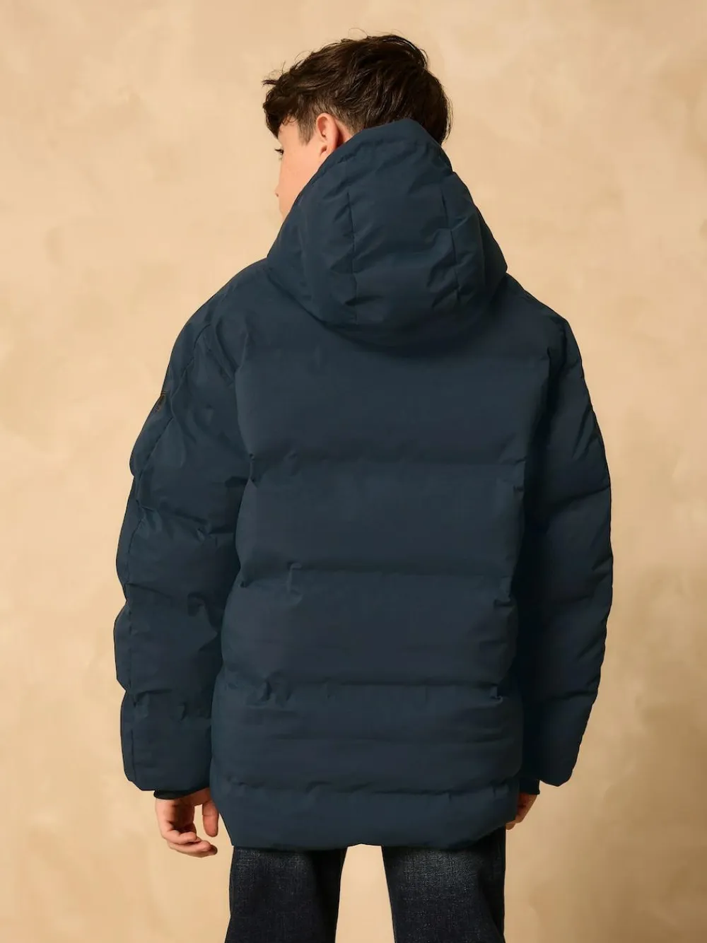 Best Next Navy Shower Resistant Microfleece Lined Padded Coat (3-17yrs)