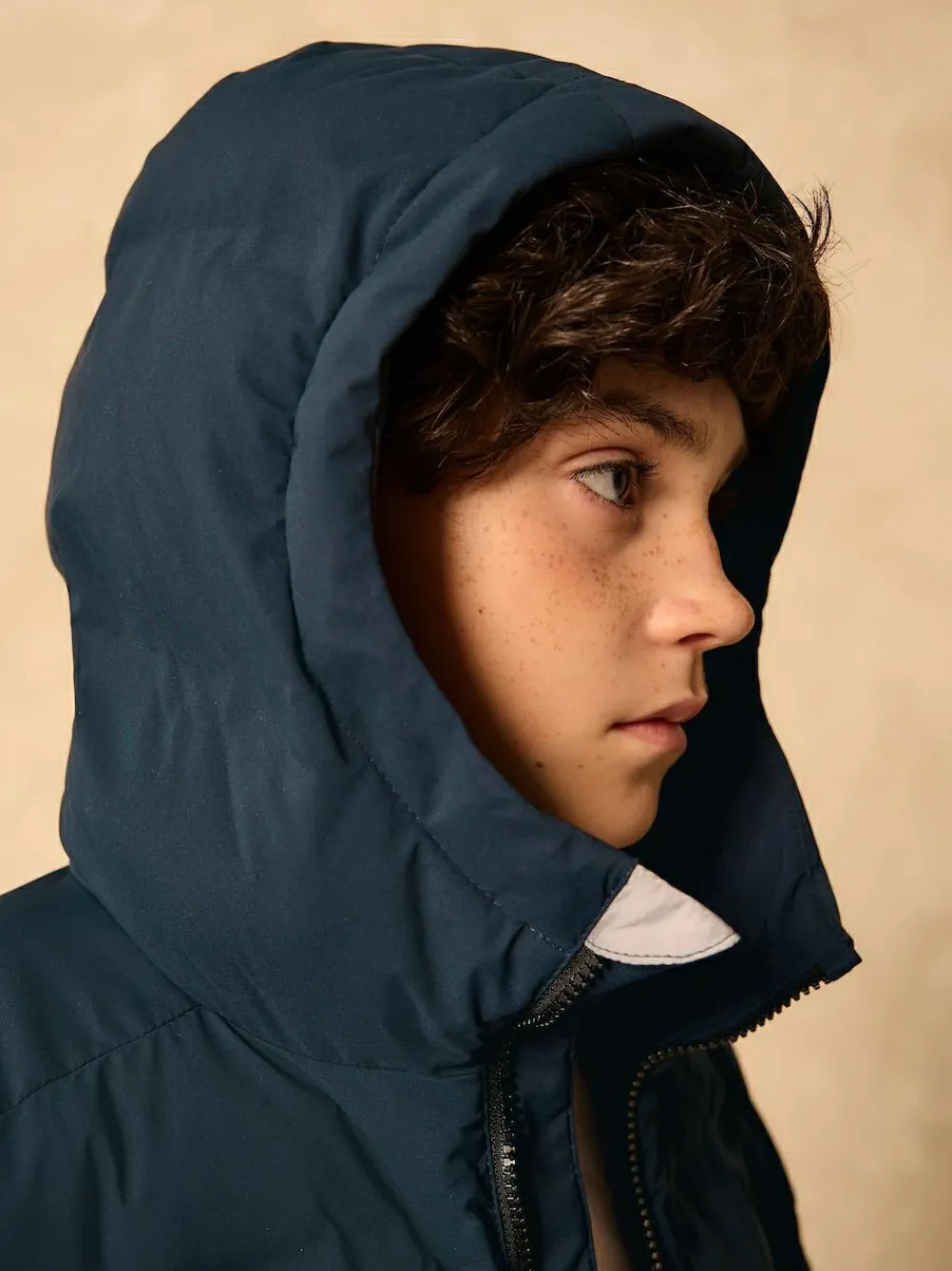 Best Next Navy Shower Resistant Microfleece Lined Padded Coat (3-17yrs)