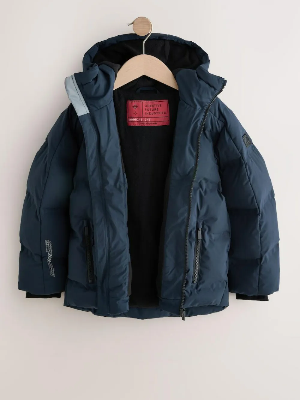 Best Next Navy Shower Resistant Microfleece Lined Padded Coat (3-17yrs)