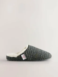 Clearance Next Navy Signature Harris Tweed Mule Slippers