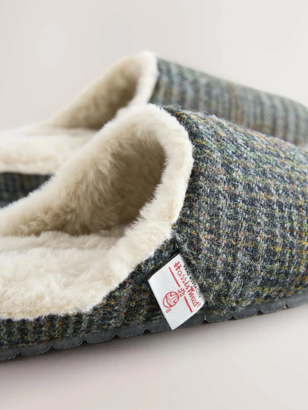 Clearance Next Navy Signature Harris Tweed Mule Slippers