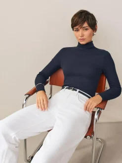 Next Navy Skinny Leather Belt^Women Belts