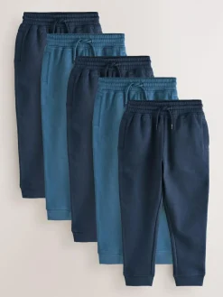Next Slim Fit Basic Joggers 5 Pack (3-16yrs)^BOY Joggers|Sweat Pants