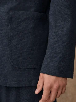 Clearance Next Navy Slim Fit Seersucker Stripe Suit Jacket