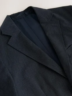 Clearance Next Navy Slim Fit Seersucker Stripe Suit Jacket