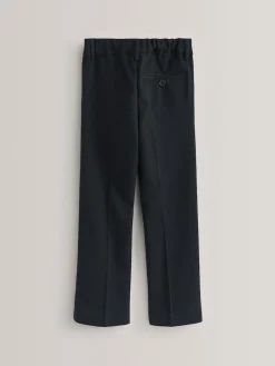 Discount Next Slim Waist School Pleat Front Trousers (3-17yrs) Navy