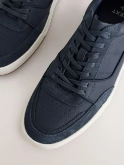 Hot Next Smart Casual Trainers with Suede Trim Navy
